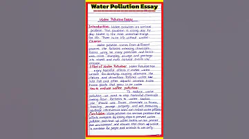 Essay On Water Pollution In English L Water Pollution Essay In English L Wateepollutionessay 