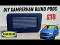 How to make DIY campervan blinds. IKEA Hack. Transporter T5 build.