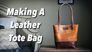 How to make a leather tote bag with interior liner - Leather Craft