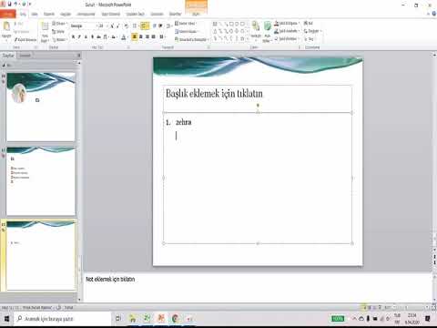 PowerPoint Madde işaretleri ve numaralandırma