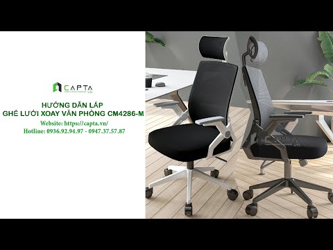 Video Hướng dẫn lắp ghế lưới xoay văn phòng CM4286 - Nội... - youtube