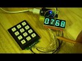Adding a push button matrix to HT16K33 led display modules (featuring the TinyPICO)