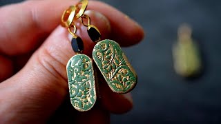Elegant Polymer Clay Earrings &amp; Pendant Set – Easy DIY Tutorial ✨