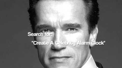 ARNOLD SCHWARZENEGGER Celebrity Alarm Clock for the Apple iPhone!