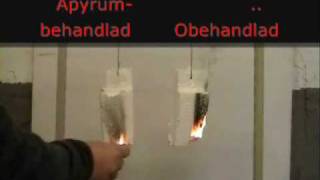 Fire Test of EPS foam Treated with Apyrum