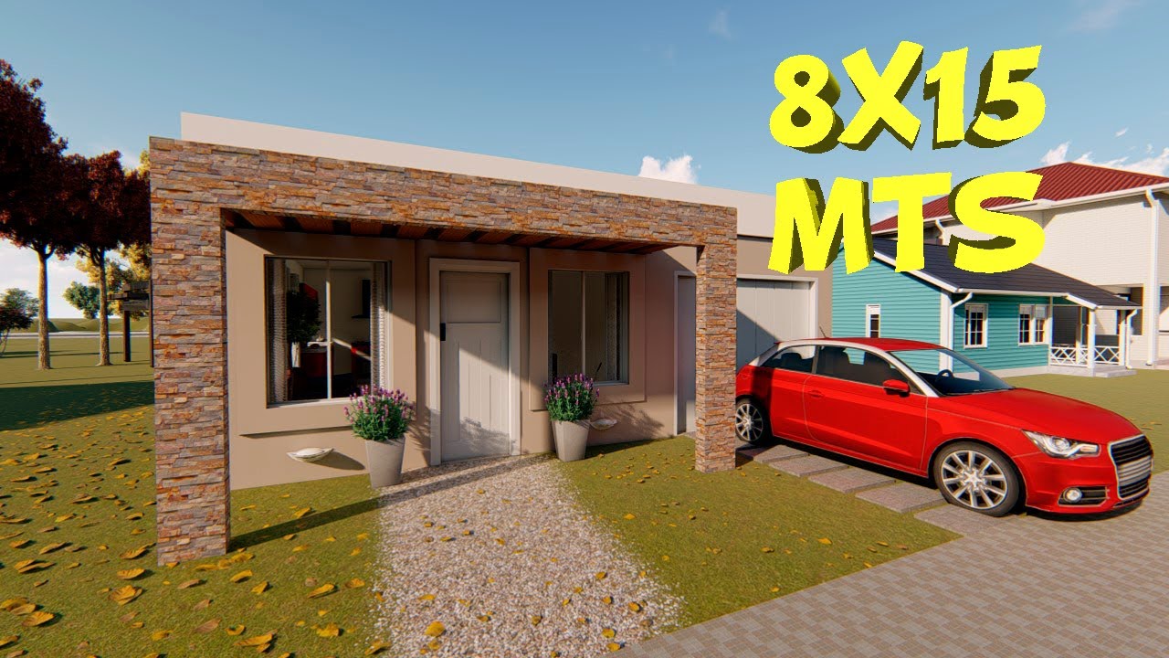 Casa de 8x15 mts / 8 x 15 House Plans - YouTube