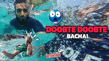 doobte doobte bacha! 😱 swimming pool 🏊 Yasin Shaikh Vlog📷