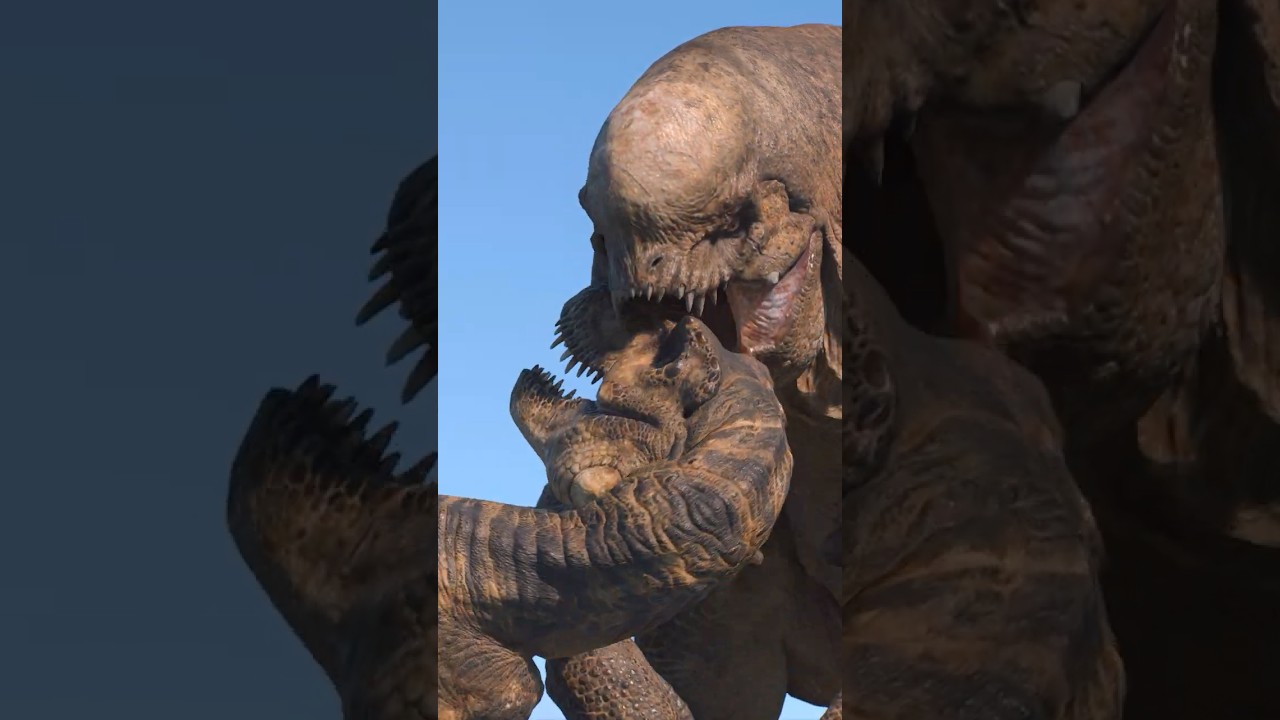 【頭部破壊】Dレックスがティラノサウルスを一撃で仕留めてしまった/[Head Destruction] D-Rex kills a T-REX with a single blow! #jwe3