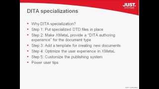Custom XML through DITA Specialization