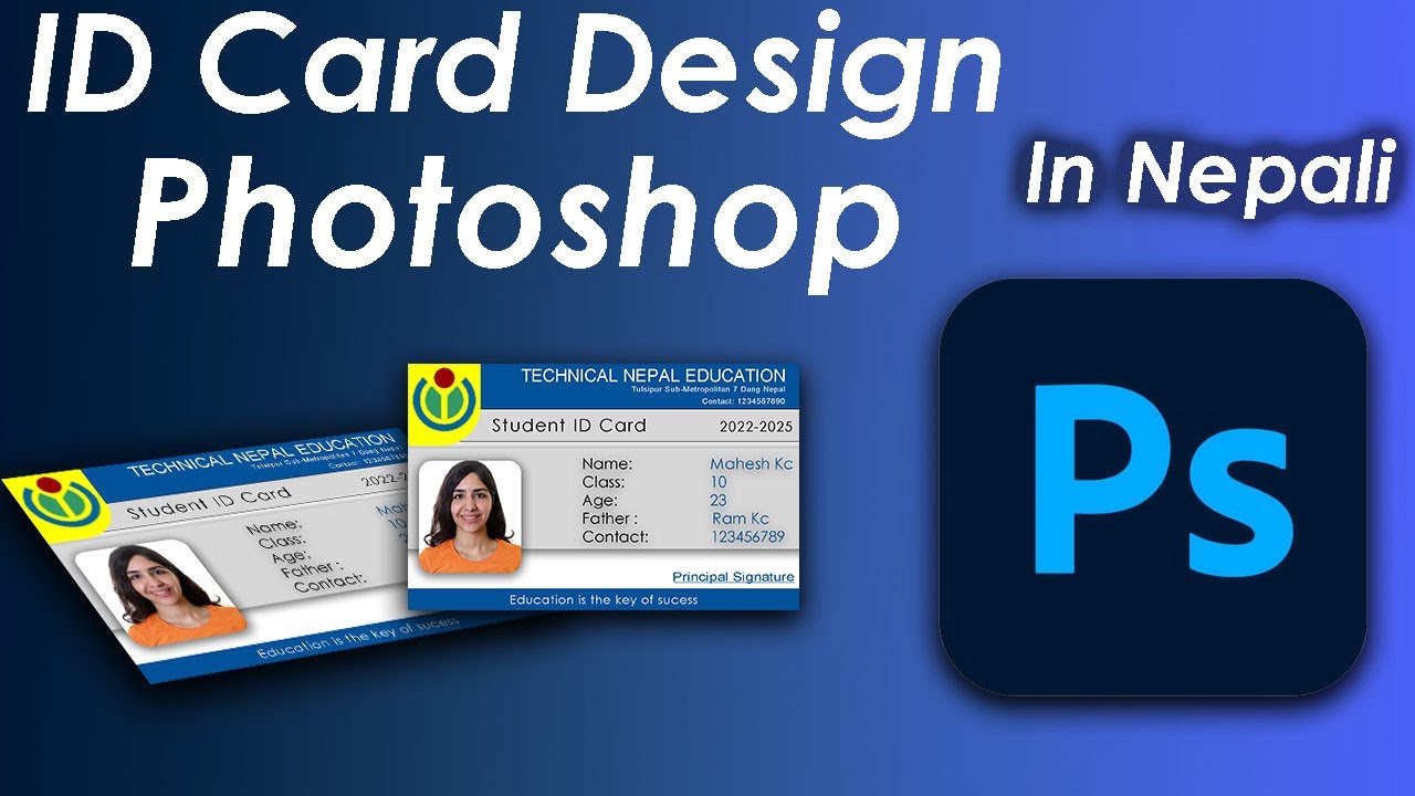 how to design ID card in Photoshop CS6 In Nepali | ID Card Design in Photoshop | Technical Nepal