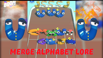 Merge Alphabet Lore Run  alphabet lore a-z alphabetlore #boom Unlock letters #abcd #abc Battles