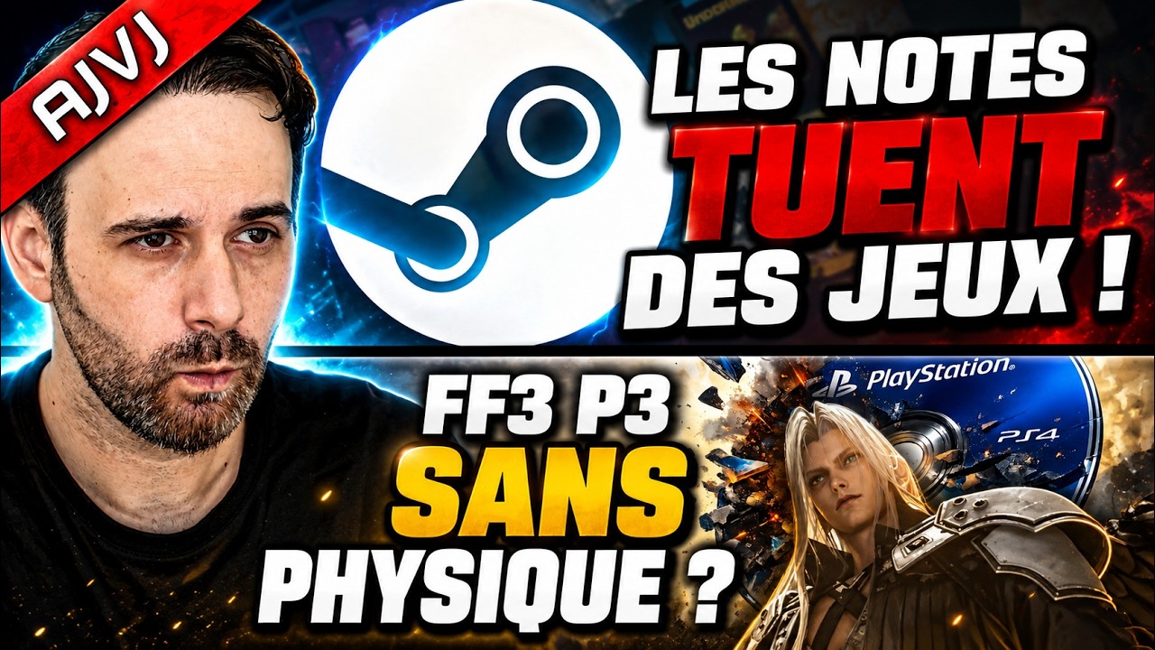 Xbox en chute libre ! FF7 Revelation sans disque ?? Steam influence les achats par les notes,...