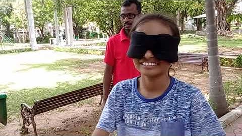 Bhoomi blind folded midbrain | blind folded games challenge | midbrain activation course | blindfold