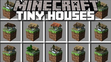 Minecraft MINIATURE HOUSE MOD / PLACE SMALL HOUSES IN MINECRAFT AND LIVE INSIDE THEM!! Minecraft