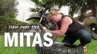 How to change your rear tire on the road - even a very difficult one!