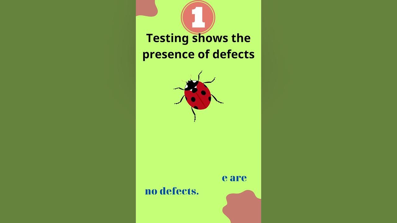 Testing shows the presence of defects youtube