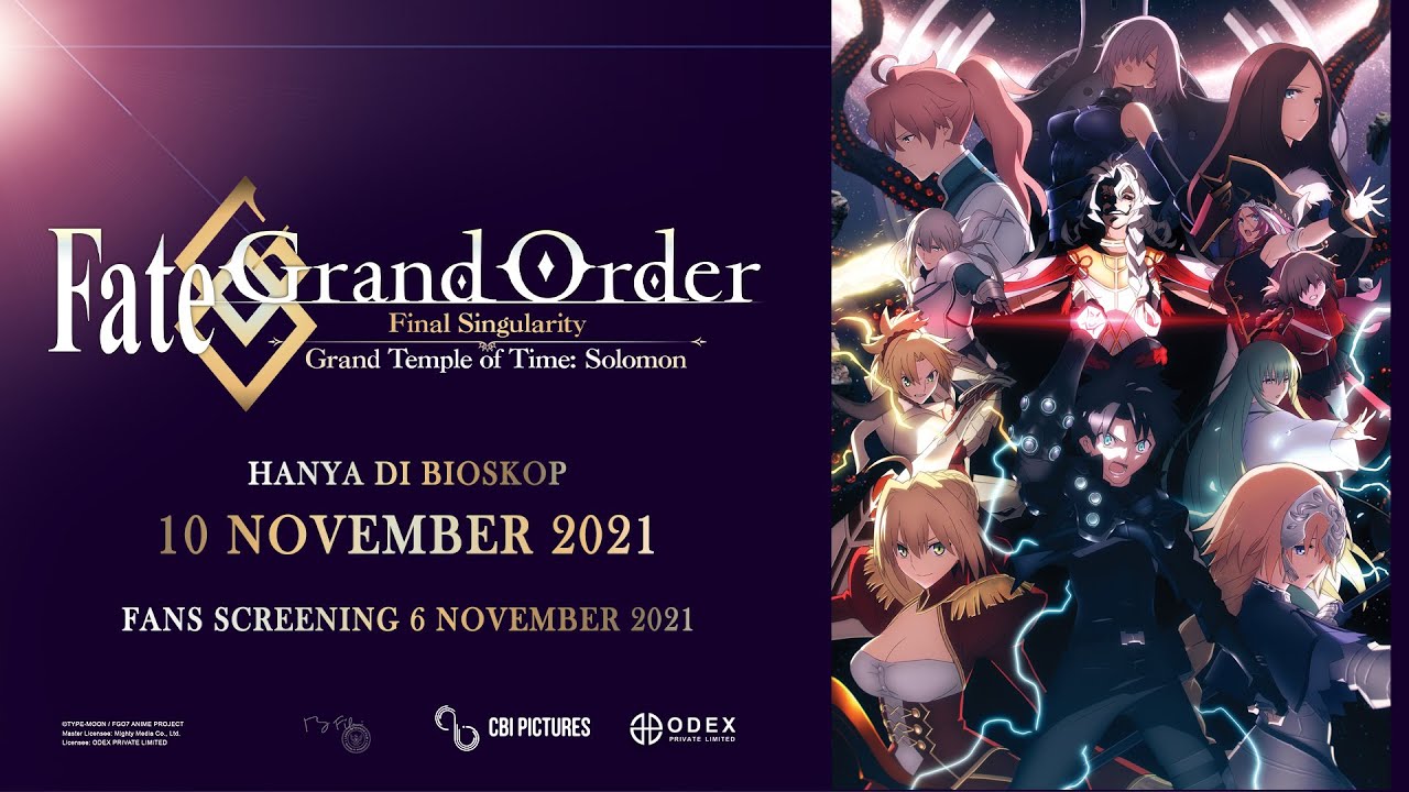 Fate/Grand Order Final Singularity The Grand Temple of Time: Solomon  estreará na Funimation – ANMTV