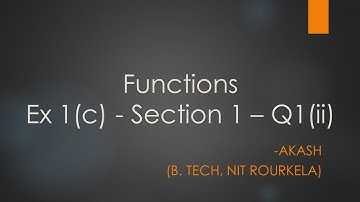 Functions - Exercise 1(c) - Section 1 - Question 1(ii) Solution in Telugu