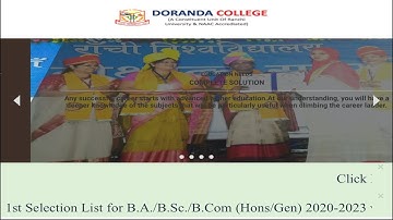 Doranda College ranchi UG B.A,B.com,B.sc Merit List Available soon2020