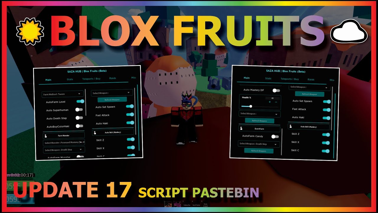 Ahmed Mode on X: [☀️☁️ UPDATE 17] NEW ROBLOX BLOX FRUITS HACK SCRIPT AUTO  FARM AUTO STATS FRUITS SNIPER PASTEBIN 2022 Video of the script:   Download the script here:   #roblox #