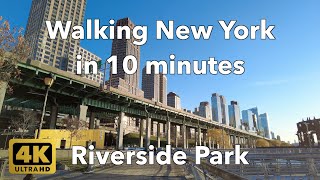 【4K】Walking New York #135 | Riverside Park | From W 72nd St to W 68th St | Upper West Manhattan