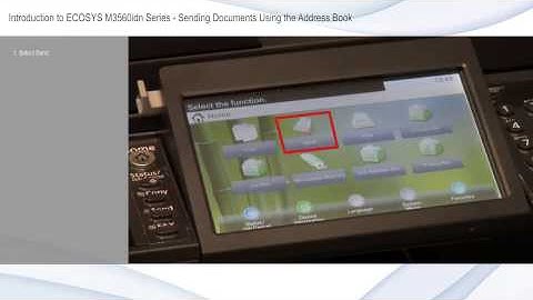 Kyocera ECOSYS - Using the Address Book