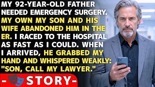 My Son And His Wife Abandoned My Dad At The Hospital  I Arrived He Whispered,  Son, Call My Lawye