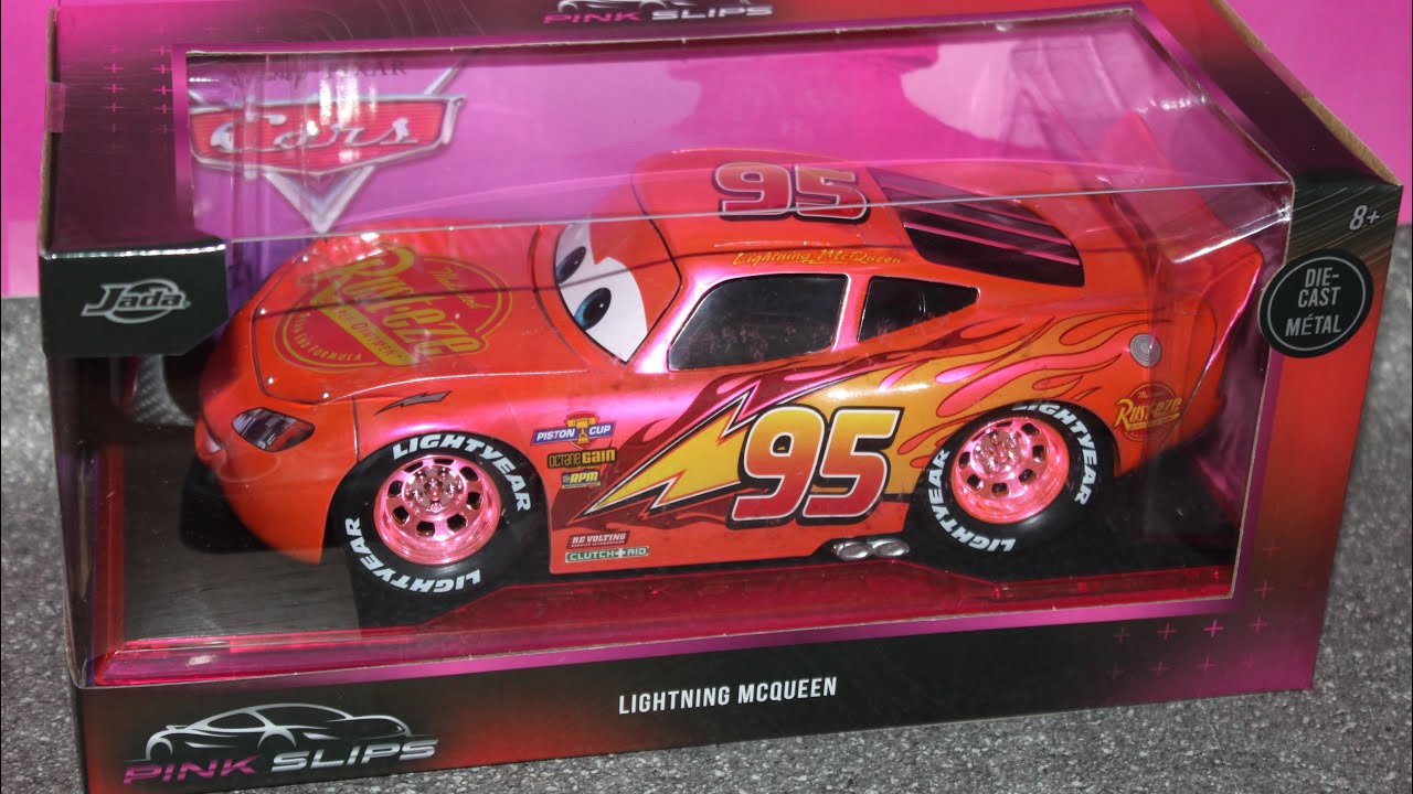 Jada Disney Cars Pink Slips Lightning McQueen with Opening Hood
