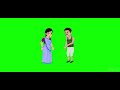 Cartoon animation village kisan with wife green saree kidsride