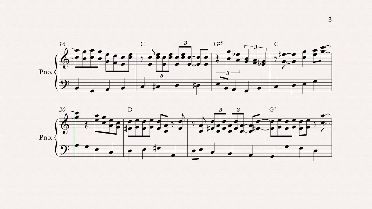Super Mario Bros. 2 (NES) - Main Theme - Piano Sheet Music