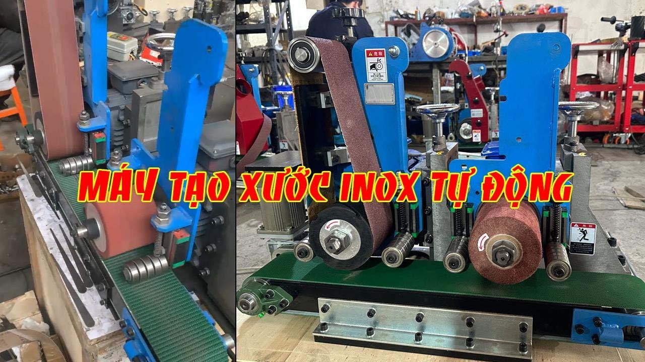 Máy Tạo Xước Đánh Bóng Inox Nhôm Sắt Tự Động, Máy Lột Ba Via Tự Động ...