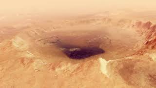 Flight over the Crater Neukum of Mars