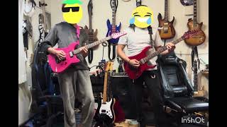 Father &amp; Son Guitar Practice –Racer X Street lethal guitar solo