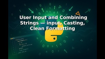 Ep 6 |🧵✍️🖨️ User Input and Combining Strings — input, Casting, Clean Formatting