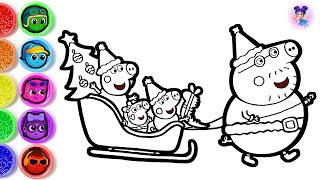 Christmas Drawing Time How To Draw Peppa Pig Family At Christmas