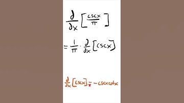 Derivative of csc(x)/pi #shorts #calculus