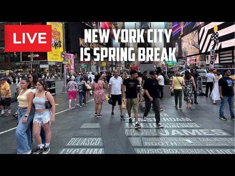 New York City: Manhattan Times Square Friday  Live