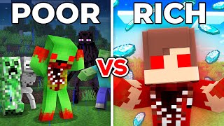Poor Evil Mikey vs Rich Evil JJ Survival Battle in Minecraft ! - Maizen
