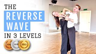 The Reverse Wave Slow Foxtrot in 3 levels 🥉🥈🥇 Ballroom Lesson #ballroomdance #dancesport