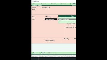 Entry of Stock Item #tally #shorts #short #viral