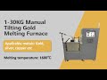 1-30KG Manual tilting induction melting furnace for gold, silver, copper