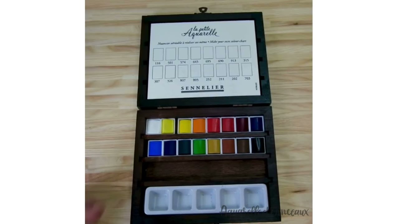Sennelier Boîte de Peinture Aquarelle Extra-Fines, 24 Demi