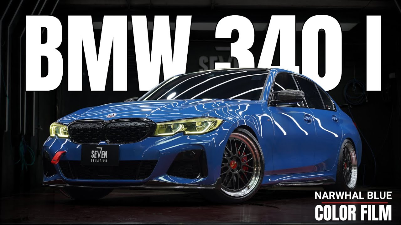 BMW 340i with Inozetek Narwhal Blue 