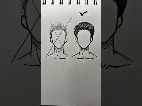 ✏️ How to draw men’s hair ✨ #drawing #art #shortvideo #tutorial  #viral
