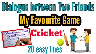 Dialogue Between Two Friends About My Favourite Game | Cricket | Easy English Conversation for Kids screenshot 2