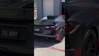 Celebrity C8 corvette wrapped in Evolv Motor Super Candy Red, Satin Black overlays & Embossed Racing Stripes! Net Worth