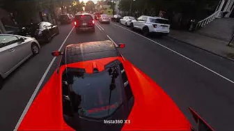 1 of 1 corvette C8 and 1 Of 1 Porsche Panamera GTS cruising the City 2025