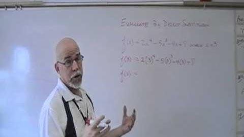 Evaluate Polynomial by Direct Substitution