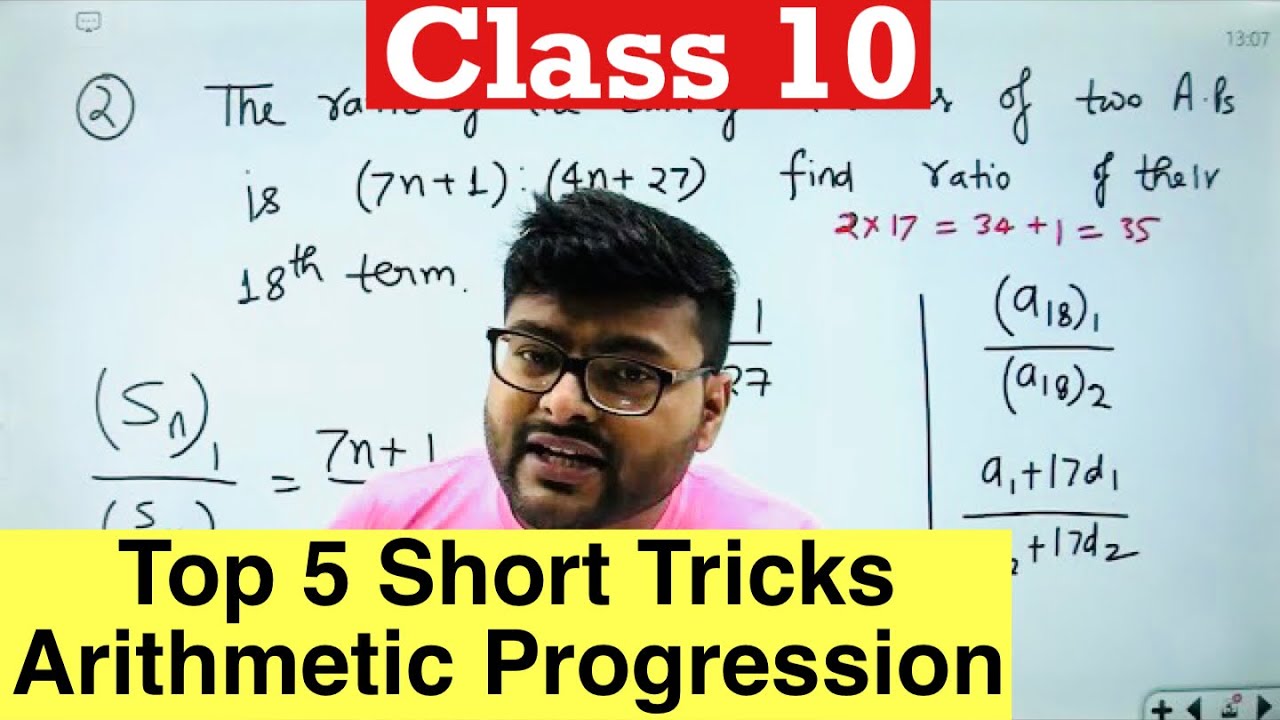 Ready go to ... https://youtu.be/gn4OFFR_Mmg [ Top 5 Short Tricks on Arithmetic Progression Class 10 I Class 10 Maths Short Tricks I Ashish Sir]