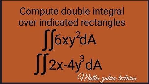 Double integral: How to find double integral of multivariable function in urdu/Maths zahra lectures
